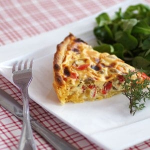 Red Bell Pepper & Spinach Quiche