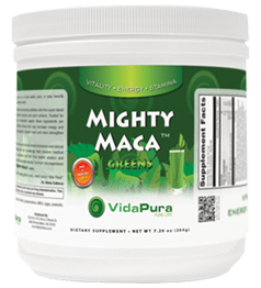 Mighty Maca single can logo