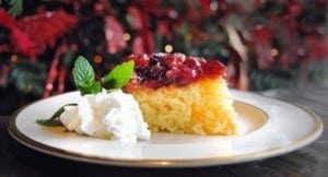 Holiday Cranberry Upside Down Cake