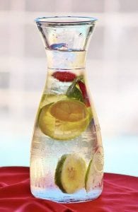 Dehydration Glass Pitcher of Fruit in Water