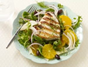 Gluten free grilled swordfish