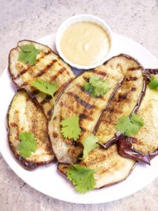Grilled Eggplant with Honey Mustard Dressing