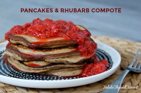 Pancakes & Rhubarb Compote