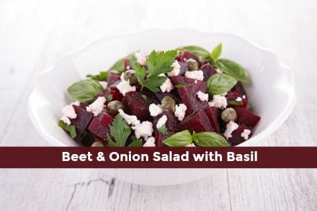 Beet and Red Onion Salad with Basil