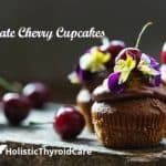 Chocolate Cherry Cupcakes with Flowers