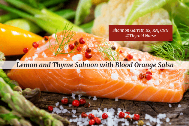 Lemon and Thyme Salmon with Blood Orange Salsa